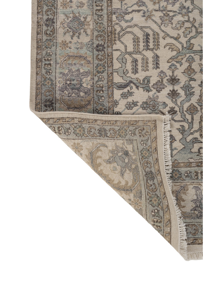 someplace in time ivory afghan wool hand knotted Rug - Backing Shot someplace in time ivory afghan wool hand knotted Rug - Backing Shot